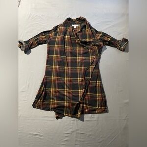 New York Laundry Black and Yellow Checkered cardigan